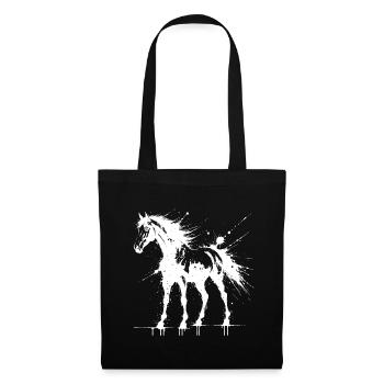 Poney Art Splash Blanc - Sac en tissu - noir - Devant