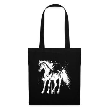White Splash Horse Silhouette - Tote Bag - black - Front