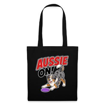 Aussie On! Playful Frisb Dog - Tote Bag - black - Front
