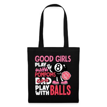 Bad Girl Playing With Balls Billiards Funny - Tote Bag - black - Front