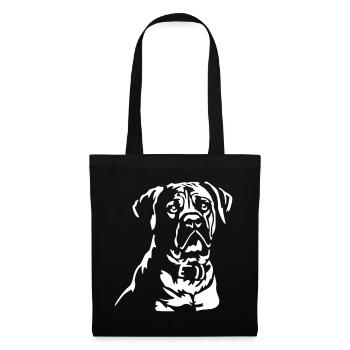 Boerboel Kopf "Black Edition" - Stoffbeutel - Schwarz - Vorne