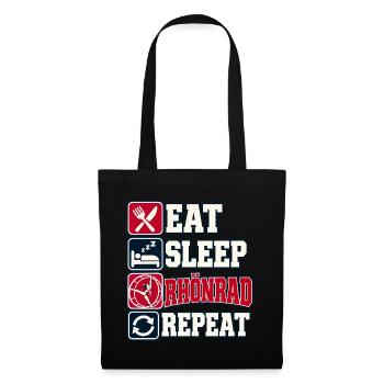 Eat Sleep Rhönrad Repeat - Stoffbeutel - Schwarz - Vorne