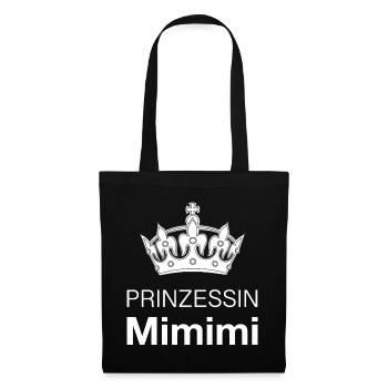 Prinzessin Mimimi Sprüche Humor Heul Leise - Stoffbeutel - Schwarz - Vorne