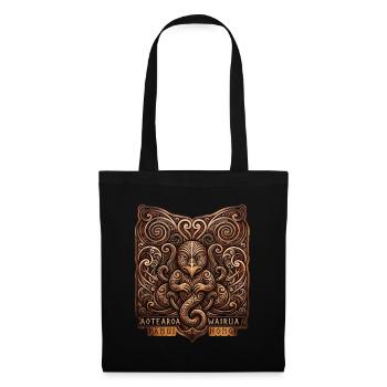 Maori Manaia spiritueller Beschützer Neuseeland - Stoffbeutel - Schwarz - Vorne