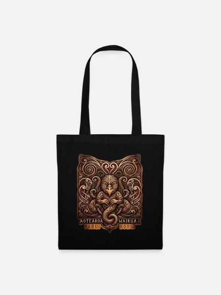 Maori Manaia spiritueller Beschützer Neuseeland - Stoffbeutel - Schwarz