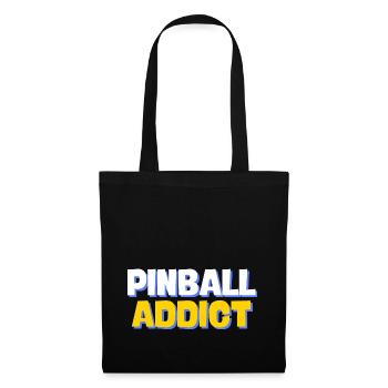 lettrage Pinball Addict cool - Sac en tissu - noir - Devant