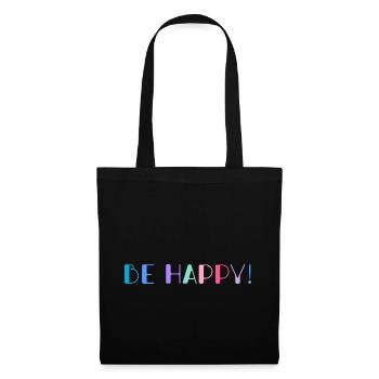Be Happy Rainbow - Tote Bag - black - Front