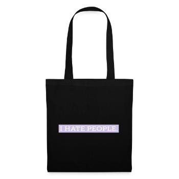 I HATE PEOPLE. - Sac en tissu - noir - Devant
