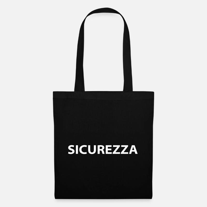 SICUREZZA "Security" auf italienisch - Stoffbeutel - Schwarz