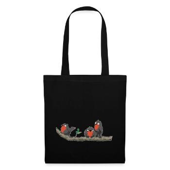 robin ties - Tote Bag - black - Front