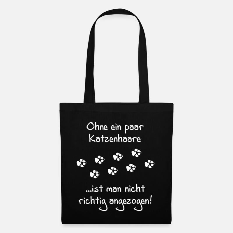 TD - ohne ein paar Katzenhaare ist man nicht - Stoffbeutel - Schwarz