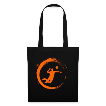 Volleyball joueur de volleyball - Sac en tissu - noir - Devant