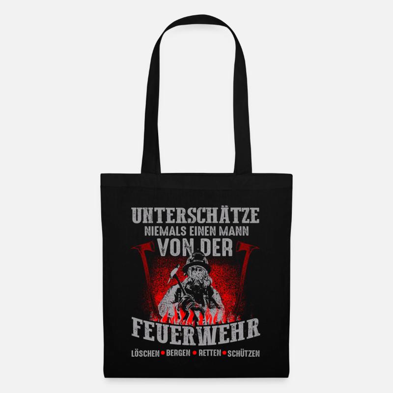 Feuerwehr - Stoffbeutel - Schwarz