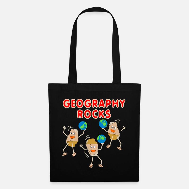 Three Geography Rocks - Tote Bag - black