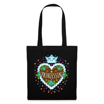 73 Gingerbread Heart Princess Crown Confetti - Tote Bag - black - Front