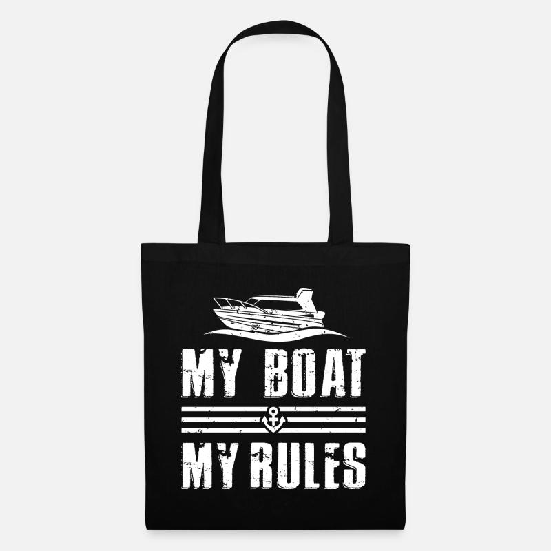 My Boat My Rules - Stoffbeutel - Schwarz
