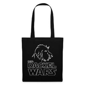 Der Dackel war´s - Motiv für Dackelfans - Stoffbeutel - Schwarz - Vorne