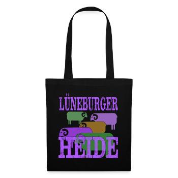 Lüneburger Heide Motiv - Stoffbeutel - Schwarz - Vorne