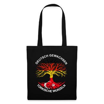 Deutsch Türkisch Deutsch Türke stolz Geschenk - Stoffbeutel - Schwarz - Vorne