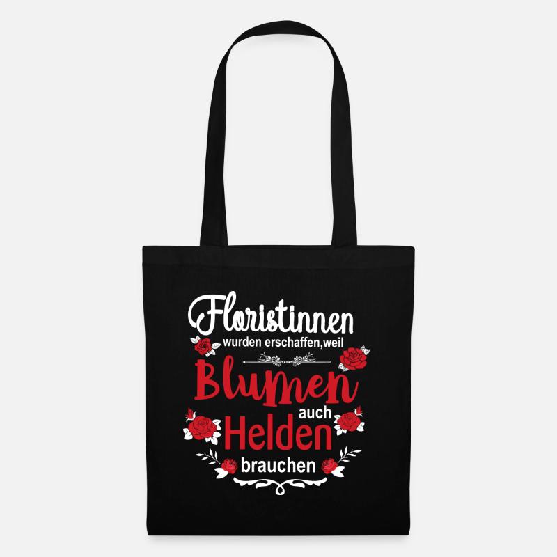 Blumenheld Floristin - Stoffbeutel - Schwarz