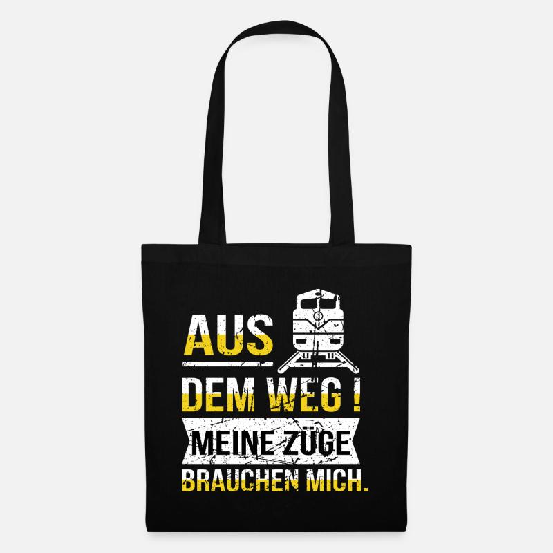 Fahrdienstleiter und Eisenbahner Beruf und Arbeit - Stoffbeutel - Schwarz