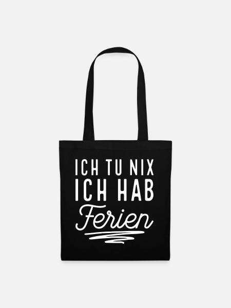 Ferien - Stoffbeutel - Schwarz