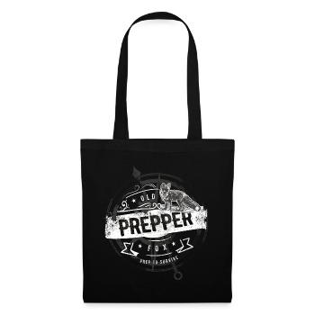 Old Prepper Fox Préparation est tout cadeau - Sac en tissu - noir - Devant