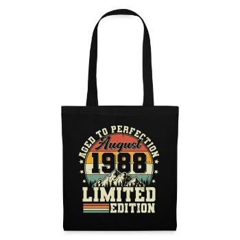 Août 1988 Vintage Cadeau d’anniversaire - Sac en tissu - noir - Devant