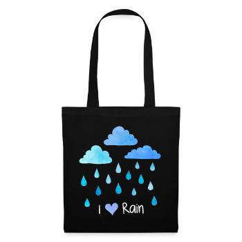 I love rain, raindrops, weather clouds, wet - Tote Bag - black - Front