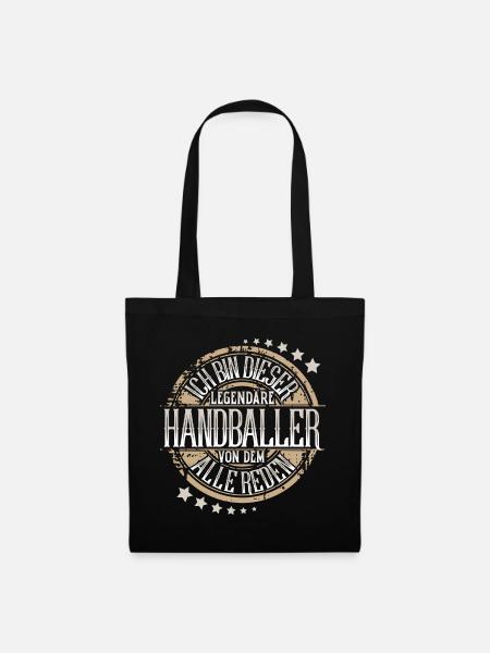Handballer Handball - Stoffbeutel - Schwarz