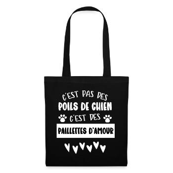 c'est pas des poils de chien - Sac en tissu - noir - Devant