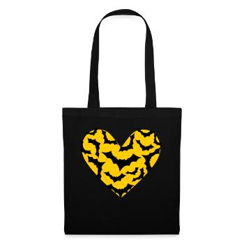 Field Mice Heart Bat Moon - Tote Bag - black - Front