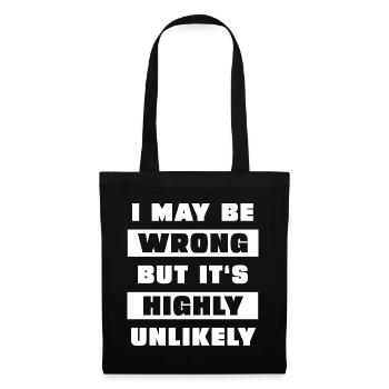 Je peux me tromper, mais c’est peu probable - Sac en tissu - noir - Devant