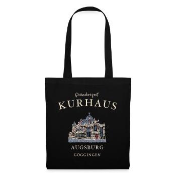 Augsburg Göggingen, Kurhaus, Bayern - Stoffbeutel - Schwarz - Vorne