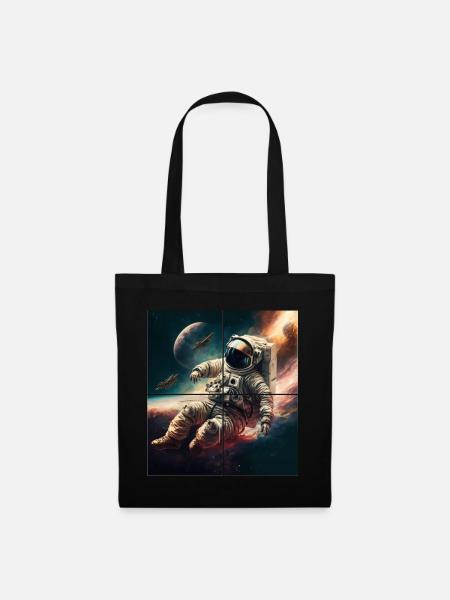 Astronaut in Space - Tote Bag - black