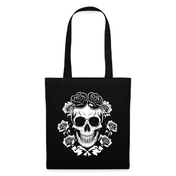 Horror Skull Skull Art Skull Gothic Heavy Metal - Tote Bag - black - Front