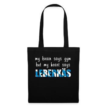Mon cœur dit Leberkäs - Sac en tissu - noir - Devant