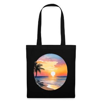 Sunset on the beach - Tote Bag - black - Front