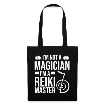 Reiki Magie | Reikimeister Meditation Geschenkidee - Stoffbeutel - Schwarz - Vorne