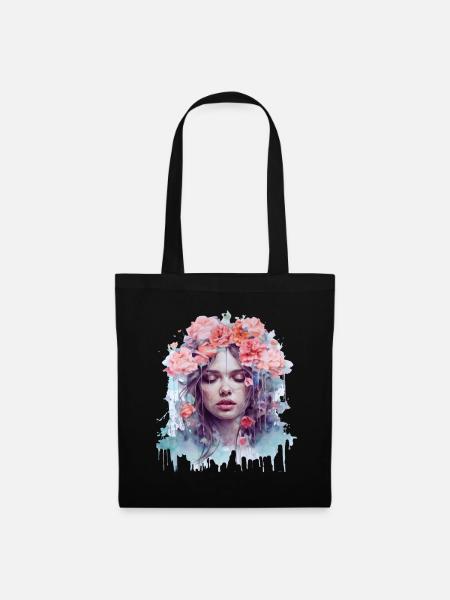 Flowerlove Women - Stoffbeutel - Schwarz
