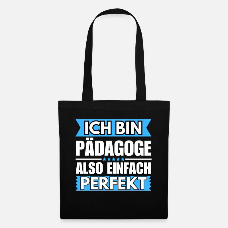 Einfach ein Perfekter Pädagoge - Stoffbeutel - Schwarz