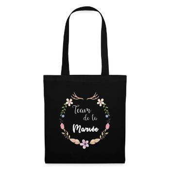 Collection mariage Bohème - Team de la Mariée - Sac en tissu - noir - Devant