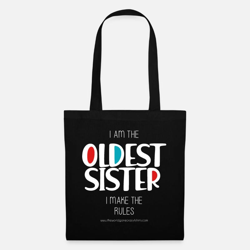 Älteste Schwester - Stoffbeutel - Schwarz