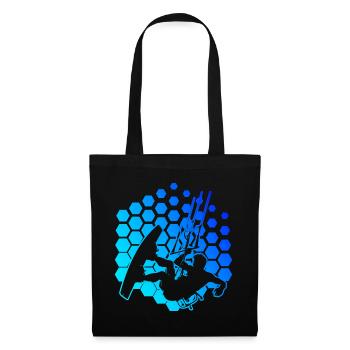 Kiten Kitesurfen Kitesurfing Kite Kitesurf - Tote Bag - black - Front
