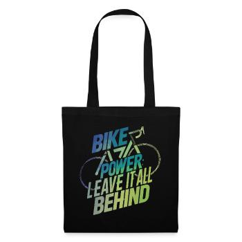 La puissance du vélo - laissez tout derrière vous - Sac en tissu - noir - Devant