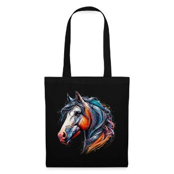 Cheval - Sac en tissu - noir - Devant