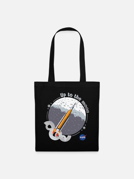 NASA Raketen-Design Up To The Moon - Stoffbeutel - Schwarz