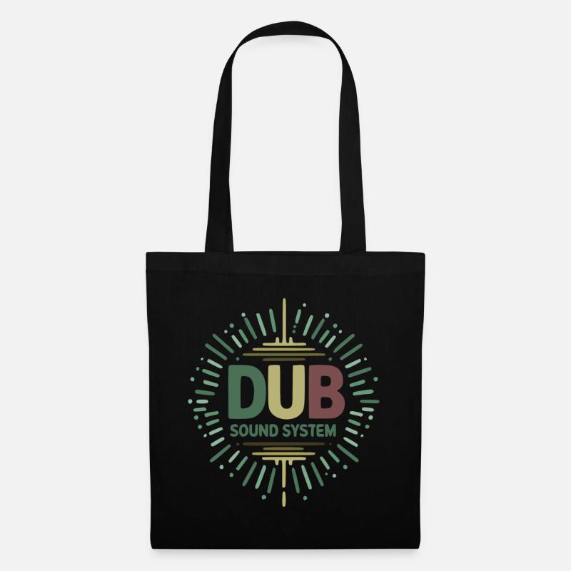 Design des Dub-Soundsystems - Stoffbeutel - Schwarz