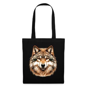Wolf - Stoffbeutel - Schwarz - Vorne