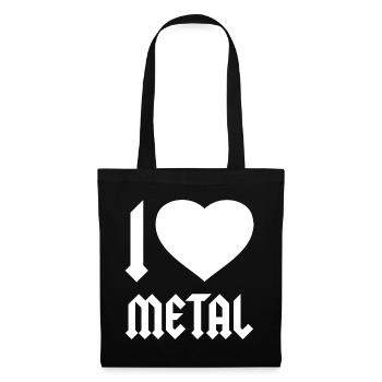 J’ADORE LE HEAVY METAL - Sac en tissu - noir - Devant